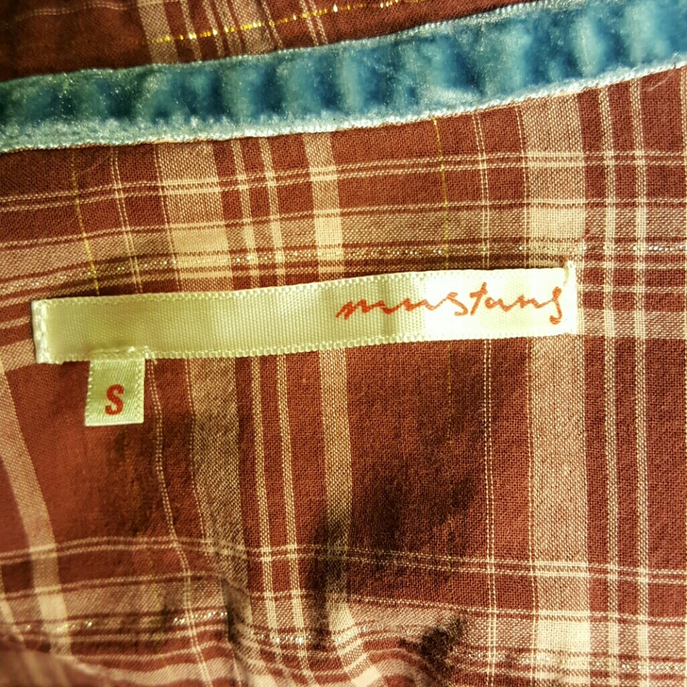 Mustang maroon cotton  shirt size S
